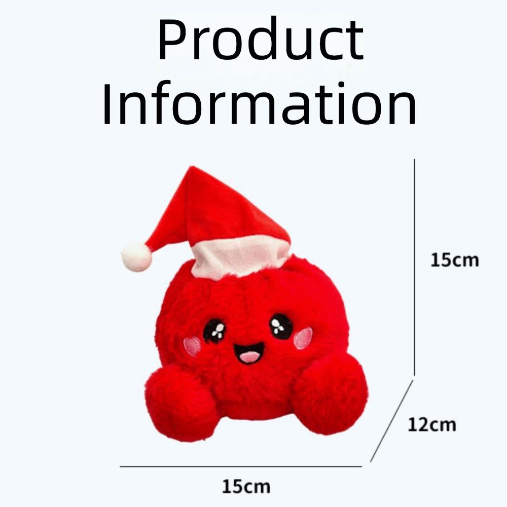 Wearing a Christmas Hat Cute Plush Toy 15cm Dumpling Plush toy Christmas Plush Toy Toys