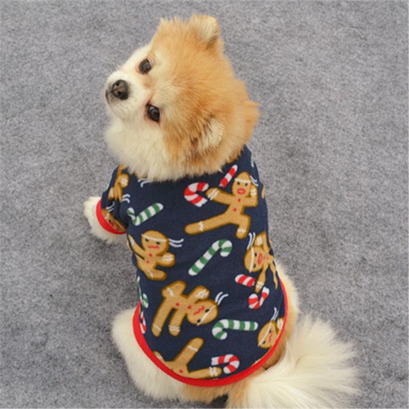 Pet Cats Dogs Autumn Winter Classic Christmas Fleece Jacket
