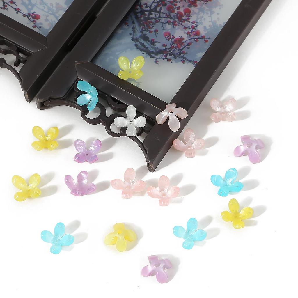 10Pcs Acetic Acid Plate Shell Osmanthus Petals Beads For DIY Necklace Bracelet Earrings Jewelry Making Craft Accessories