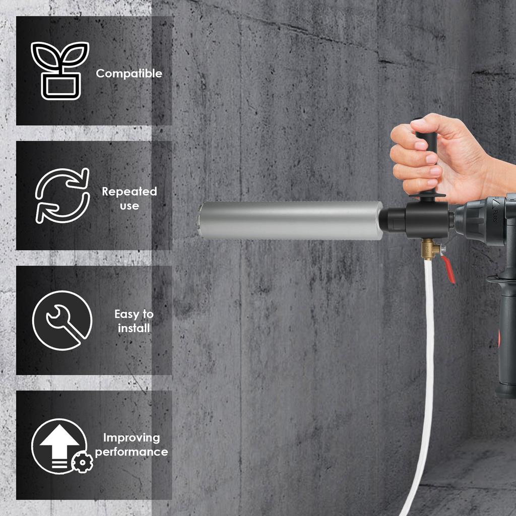 Electric Hammer Water Injection Adapter Male Thread to SDS Plus Drill Adapter Carbon Steel Hammer Water Injection Converter