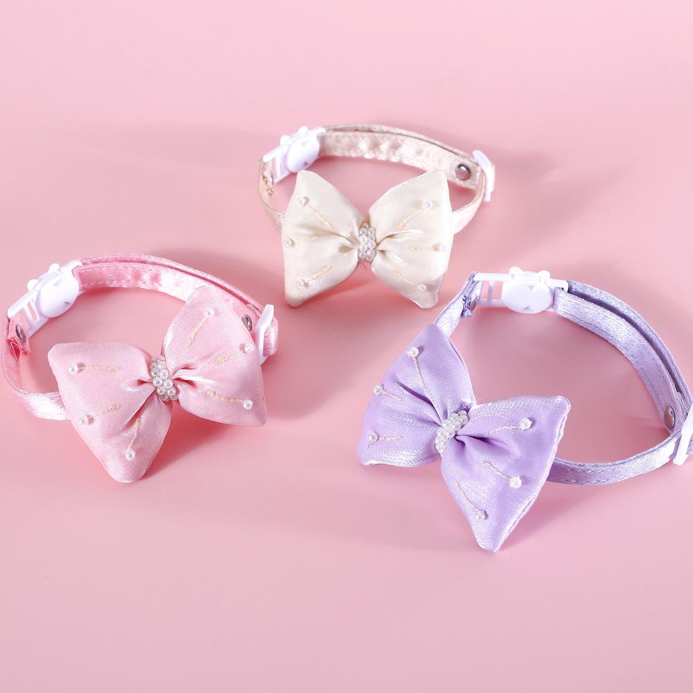 Bowknot Pet Collar Heart Pendant Cats Bow Tie Creative Cat Collars Pets Accessories