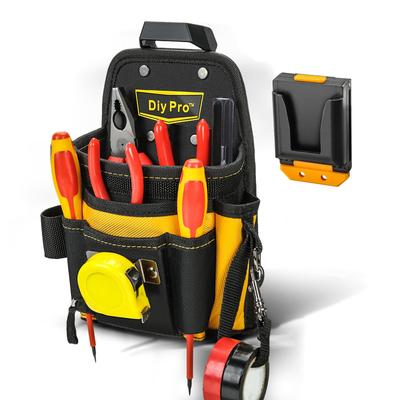 DIYPro Пояс для инструментов, Органайзер для инструментов с зажимами, 21 отделение, Сумка электрика - Высокая прочность для плотников и домашних мастеров