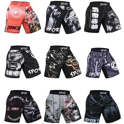 Мужские спортивные шорты Боксерские шорты MMA для боев Тренировочные шорты по боевым искусствам Соревновательные шорты Муай Тай Джиу-джитсу Шорты для грэпплинга