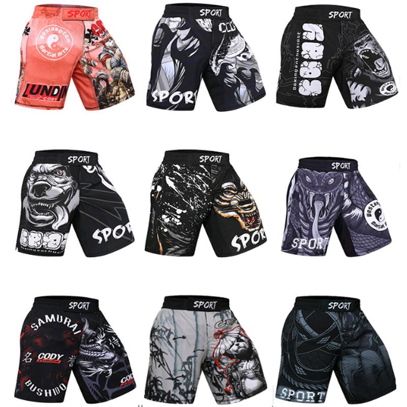 Мужские спортивные шорты Боксерские шорты MMA для боев Тренировочные шорты по боевым искусствам Соревновательные шорты Муай Тай Джиу-джитсу Шорты для грэпплинга