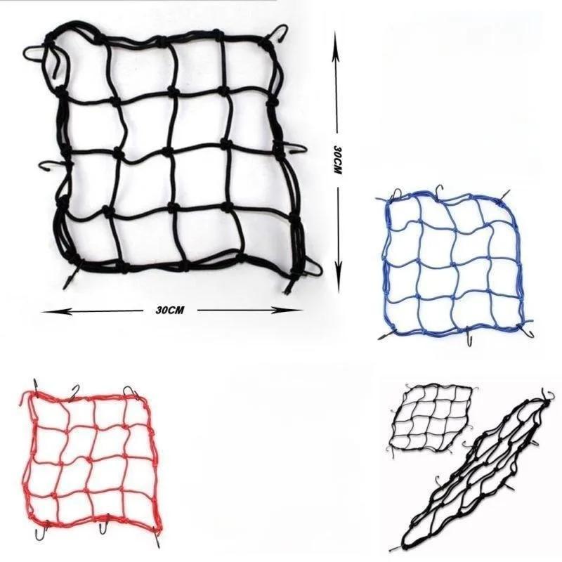 1 PC Motorcycle Luggage Net Helmet Mesh Fuel Tank Storage Rubber Band Luggage Compaction Storage Cargo Sorting Net