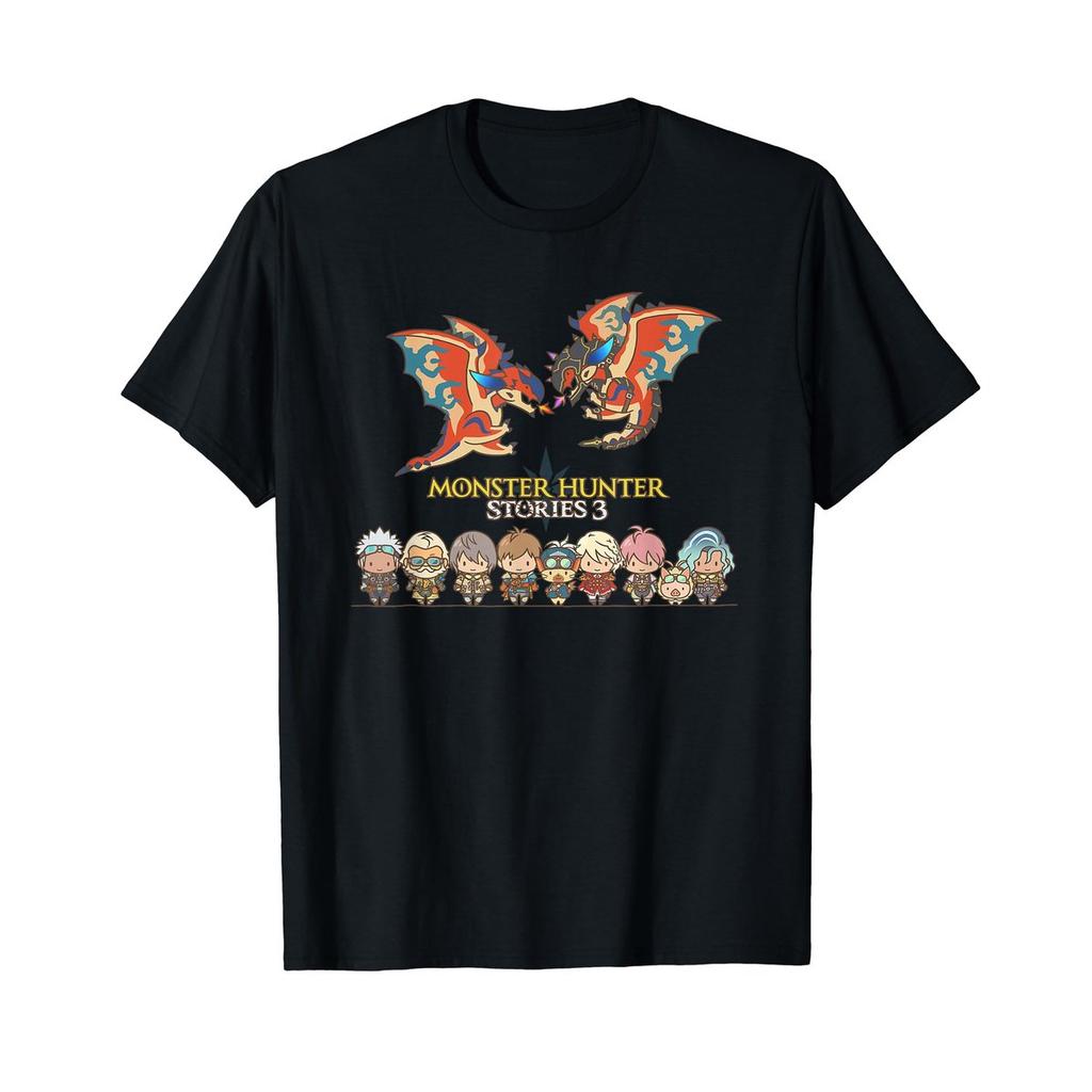 CAPCOM Monster Hunter Stories Деформированное Арт Графический Футболка - Официальная Лицензированная Игровая Мерчендайз