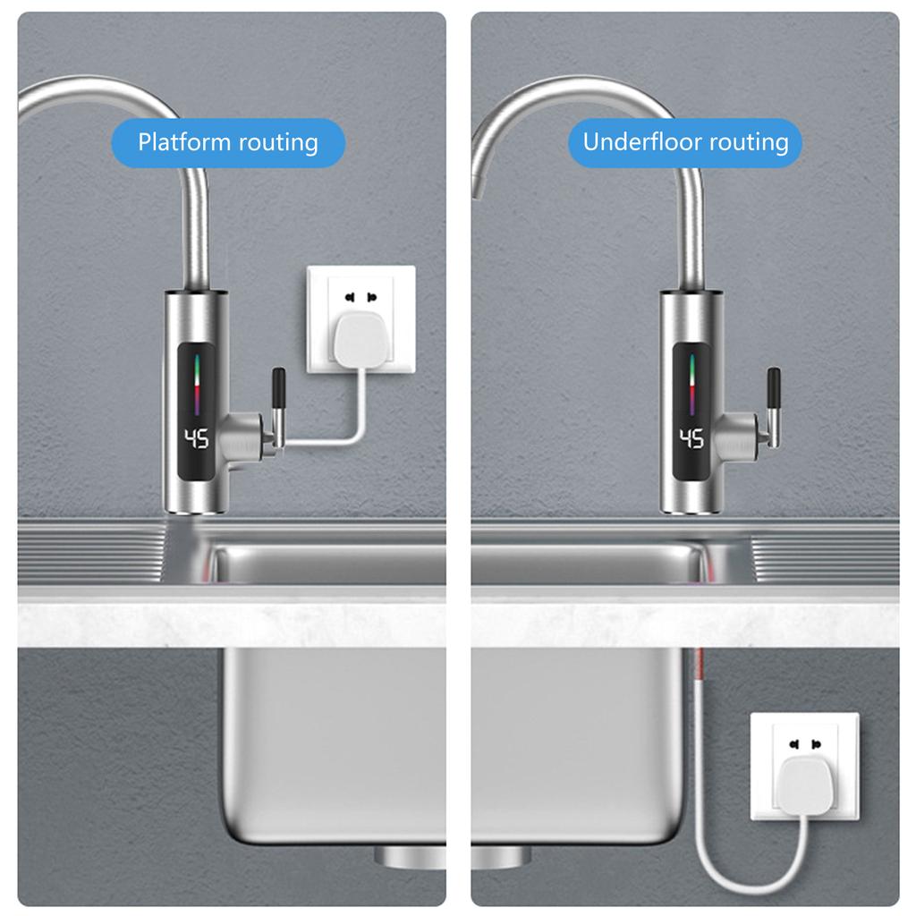 Эффективный электрический нагревательный кран с четким отображением температуры Внутренний нагревательный водопроводный кран Удобный водоразбор