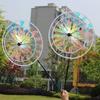 1 Piece Outdoor Lawn Yard Bird-Scaring Wind Spinner Fruit Garden Reflective Colorful Dazzling Double-Layer Windmill Kids Toys