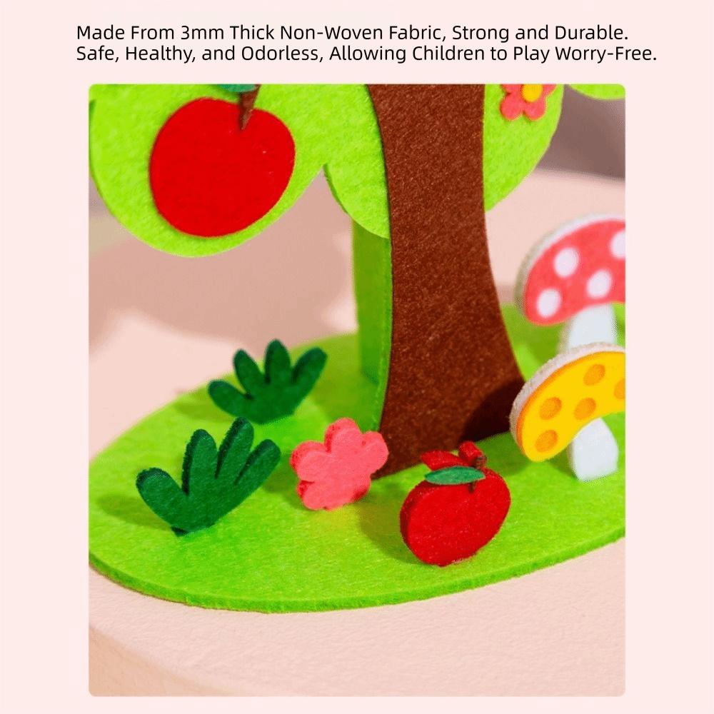 Vibrant Colors DIY Craft Kit Non-Woven Fabric Seasonal Tree Decor Parent-Child Activity