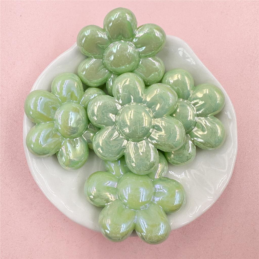 Creative Loose Beads Acrylic Creative Handmade Material Creative Beaded Material 5pcs Sunflower Beads Jewelry Accessories Charms Flower Shape Beading