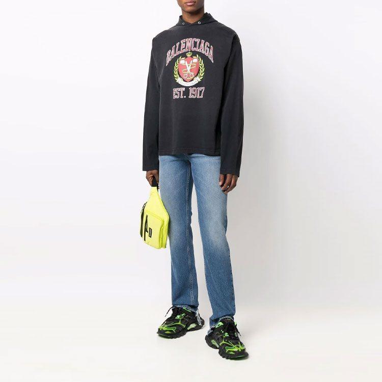 Balenciaga Толстовка Свободный крой Мужская Черная 674685TLV891076