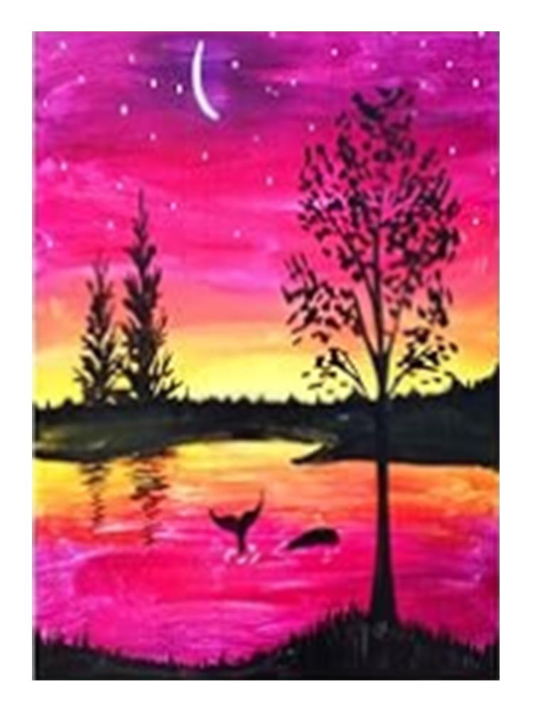 DIY 5D Алмазная картина закат пейзаж полный круг квадратная мозаика пейзаж картина крест вышивка комплект искусство украшение дома