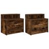 VidaXL Bedside Tables with Drawer 2 Pcs Smoked Oak 51x31x47 Cm, Side Table, Bedside Cabinet, Side Table for the 858677