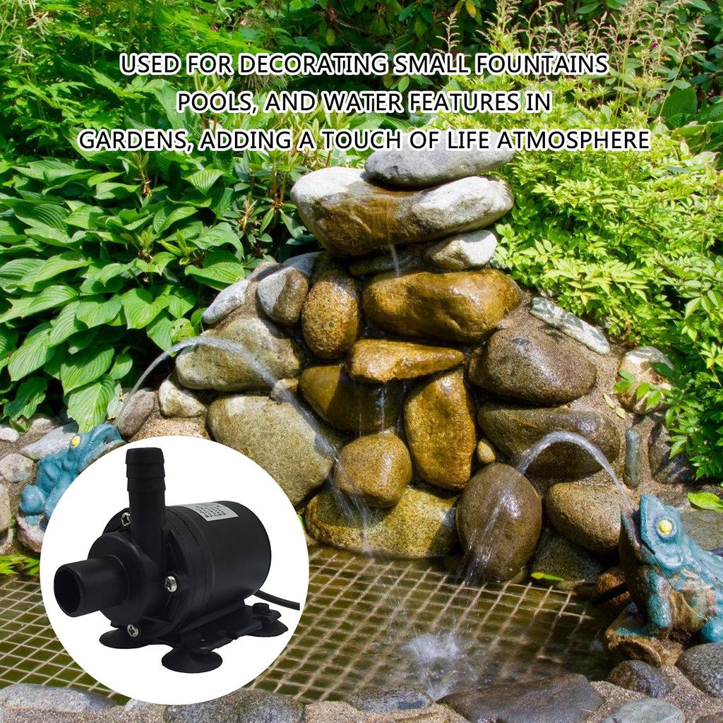 Бесшумные солнечные водяные насосы Компактный погружной водяной насос постоянного тока 12 В с солнечным бесщеточным двигателем для садовых фонтанов Погружные