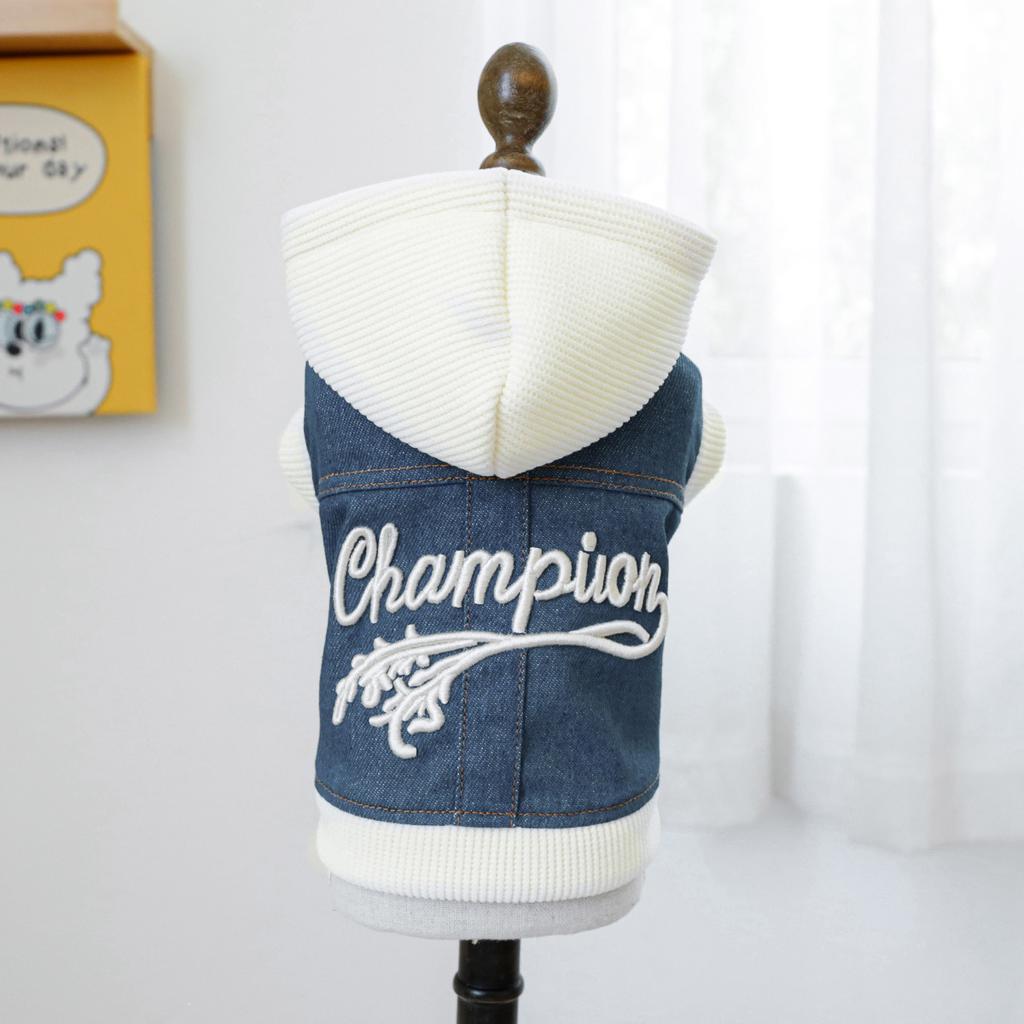 Pet Clothes Dog Cat Clothing Clothing Handsome Cute Rock Handsome Denim Collection Directly from the Manufacturer