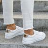 Кроссовки, новые маленькие белые туфли, женская весенне-осенняя повседневная женская обувь с круглой головкой и большим размером на плоской подошве на шнуровке