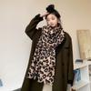 Autumn and Winter New Leopard Print Imitation Cashmere Versatile Scarf Advanced Sense Thickened Couple Light Luxury Warm Scarf