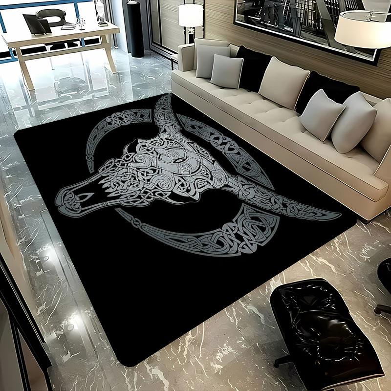 3D HD Printing Mysterious Goat Theme Rug,Carpet for Living Room Bedroom Sofa Doormat Decor,Kid Game Non-slip Floor Mat Alfombra