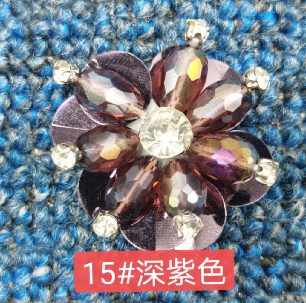 Цветные бусины Цветок Кристалл Ручная работа Бусины Одежда Ювелирные изделия Патч Декаль Аксессуары Сделай сам