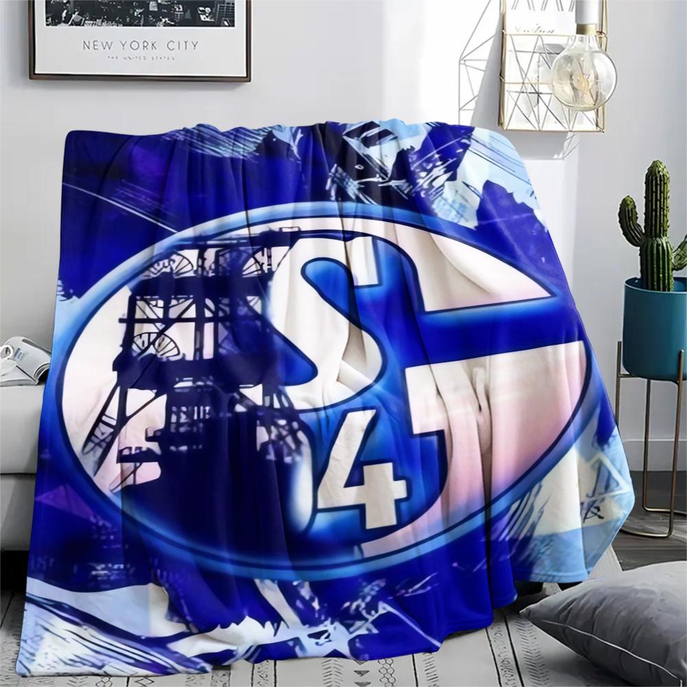 1PC Schalke 04 Print Flannel Blanket, High quality Comfortable for All Seasons, Home Decor, Warmth and Comfort, Perfect for Christmas Gifts147