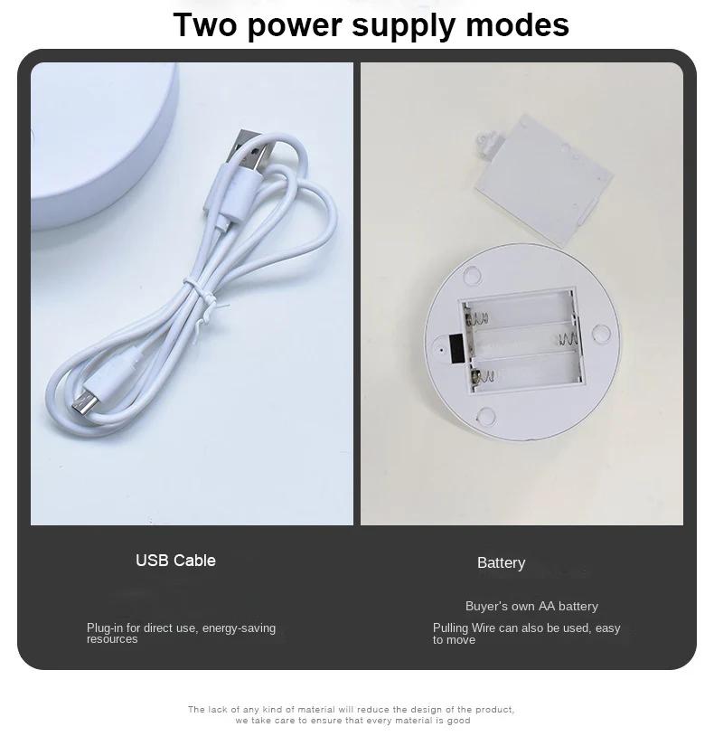 Креативный ночник с кинетическим песком, 7 цветов, USB, песочная картина, настольная лампа, 3D природный пейзаж, прикроватные лампы, декор для офиса и дома, подарки