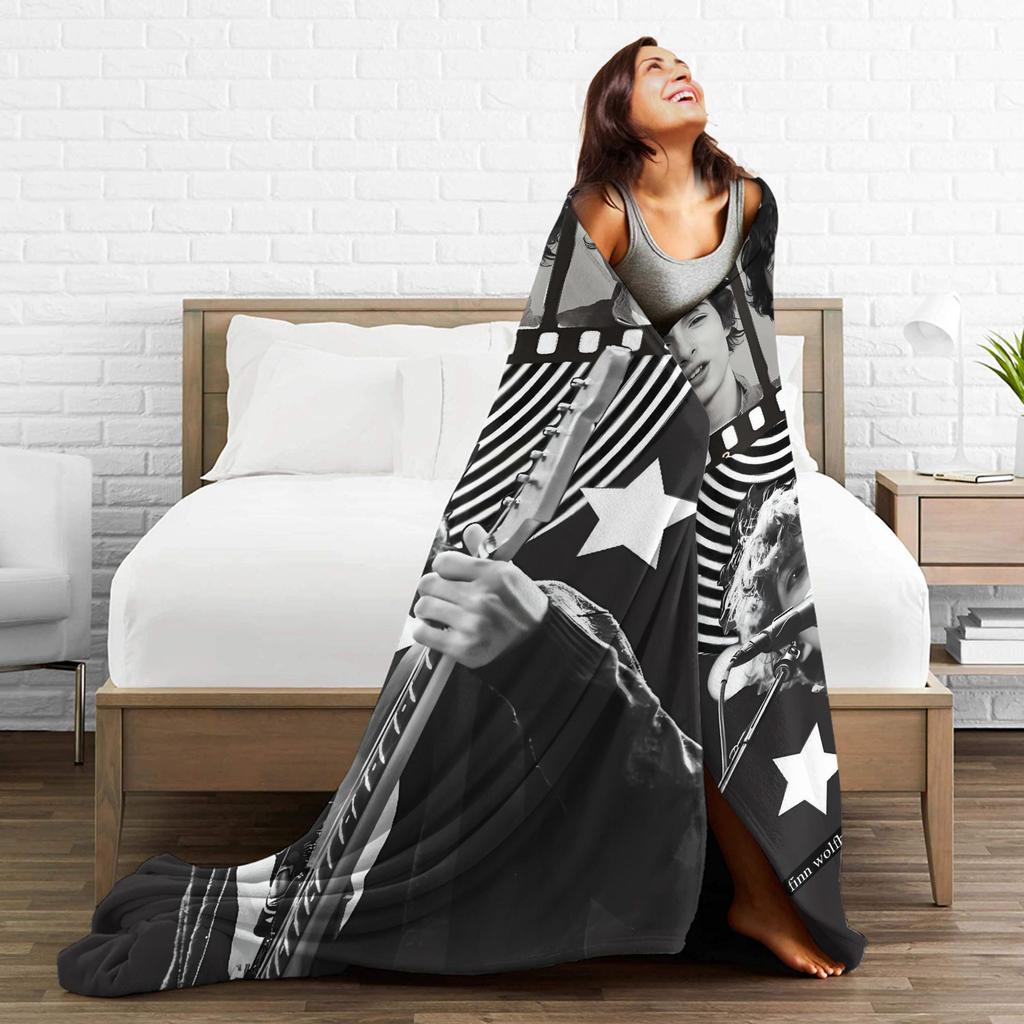 Finn Wolfhard Flannel Blanket Winter Warm Soft Throw Blanket for Girls Boys Couch Chair Graphic Bedspread Sofa Bed Cover