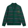 Li Ning Comfortable Casual Simple Cardigan Long Sleeve Knitwear Men Tops Green AMBU233-5