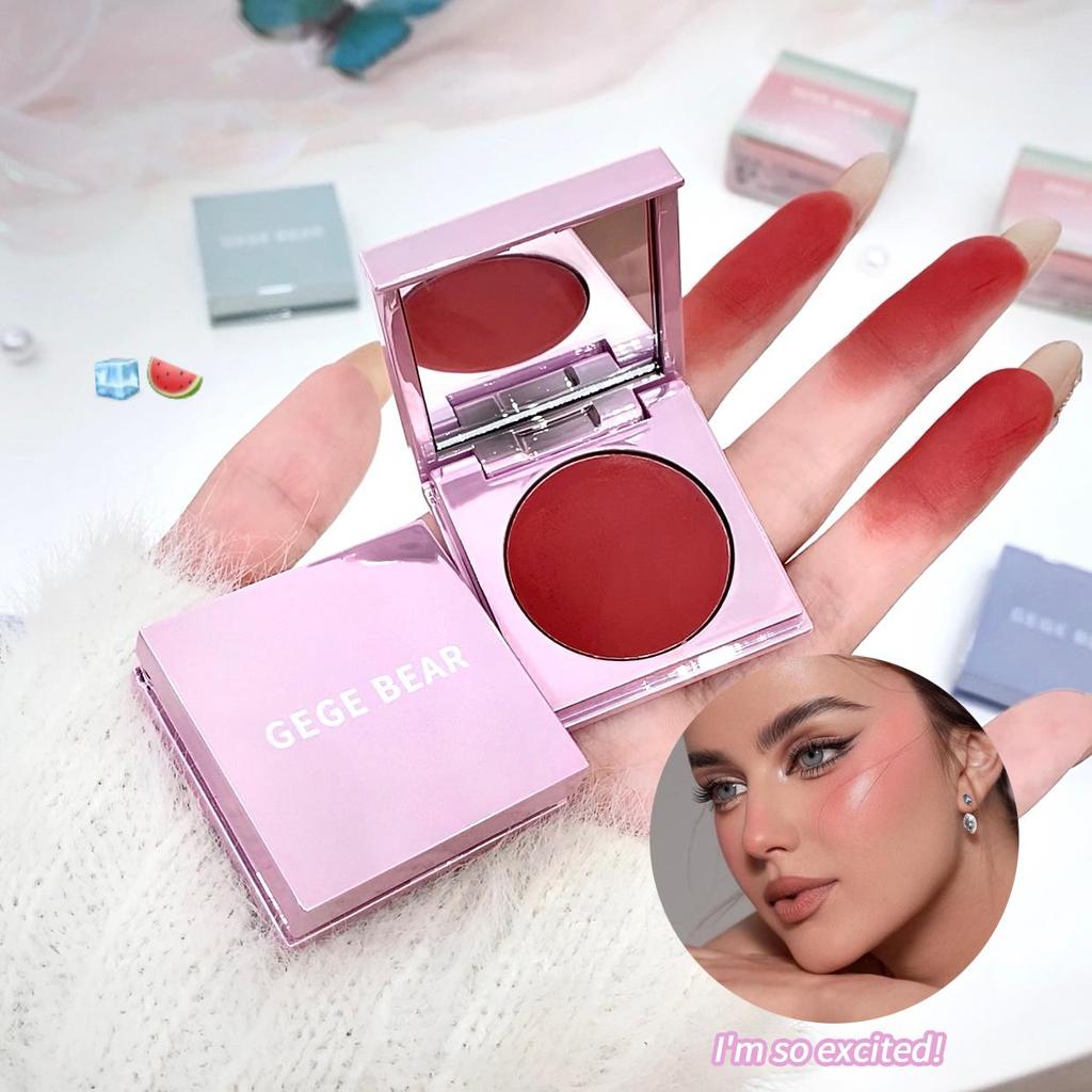 GEGE BEAR Lip Mud Blush Eyeshadow Multifunctional Cosmetics Slightly Tipsy Easy To Smudge Blush Palette