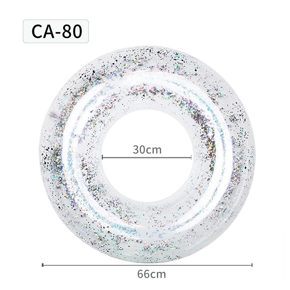 Прозрачный блестящий бассейн, кольцо для плавания, надувная трубка для взрослых и детей, гигантский поплавок для мальчиков и девочек, водная забавная игрушка, круги для плавания