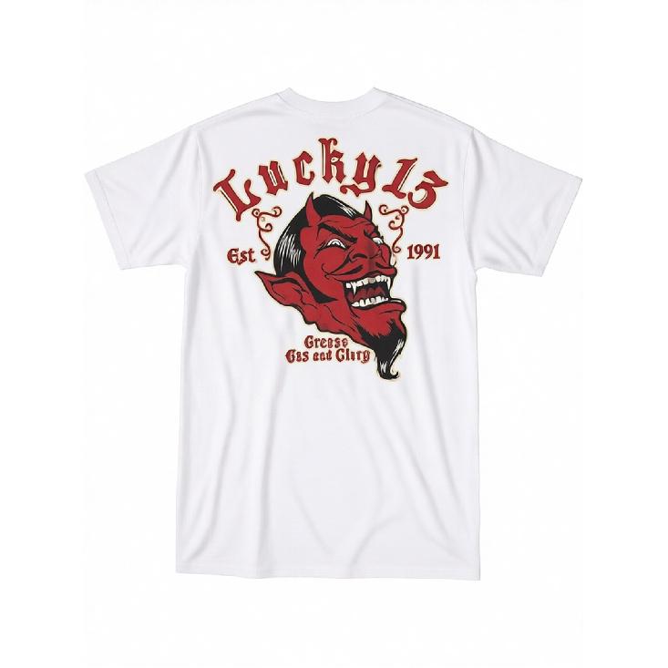 [Rockabilly Style] Men's "Rebel Grease" Graphic T-Shirt - Black, 100% Cotton Crew Neck Short Sleeve Tee with Bold Rockabilly Design, Perfect for
