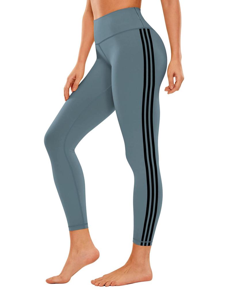 Женские однотонные брюки с высокой талией для йоги и фитнеса