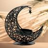 Eid Mubarak Candle Holder Moon Candle Holder Home Islamic Muslim Party Decor Ramadan Candlestick Holder for Eid Al Adha Gifts