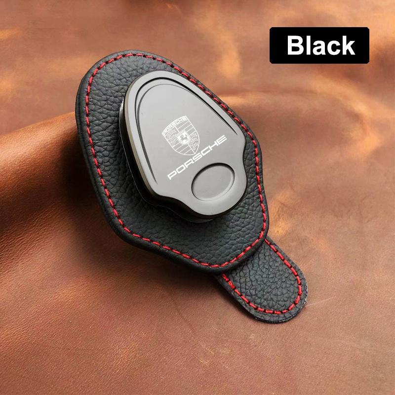 1 шт. Автомобильный солнцезащитный козырек Держатель для очков Зажим для карт для солнцезащитных очков Для Porsche Cayenne Panamera Macan 911 718 Taycan Boxster Cayman 918 Pajun