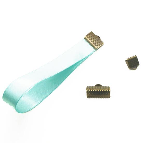 20 шт. ленточные зажимы, обжимные концы, соединитель под залог для браслета «сделай сам»