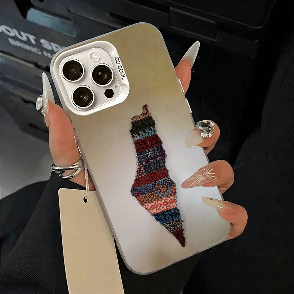P-Pakistan -map -pattern Phone Case For IPhone 17 Air 16 15 14 13 12 11 Pro Max White Sliver Hard Cover