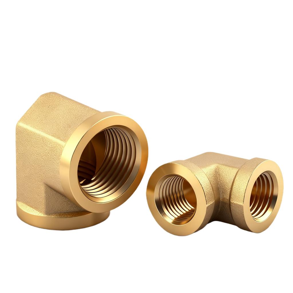 1/8" 1/4" 3/8" 1/2" NPT Внутренняя Равнопроходная Угольник 90 Градусов Латунный Трубопроводный Фитинг Соединитель 150C 357 PSI Вода Газ Масло Блок