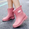 Женские резиновые сапоги для всех сезонов, мягкие, в японском стиле, водонепроницаемые, нескользящие, легкие, износостойкие резиновые сапоги
