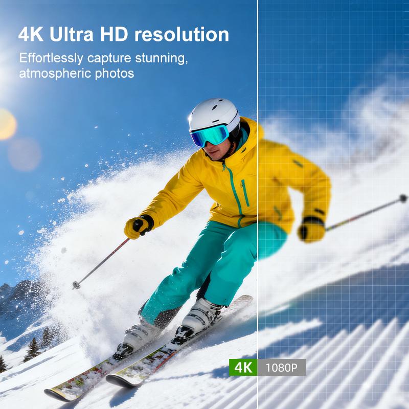 4K Ручная камера для влогинга с WiFi — Карманная камера-стабилизатор для улицы, Ручная видеокамера с записью аудио и видео