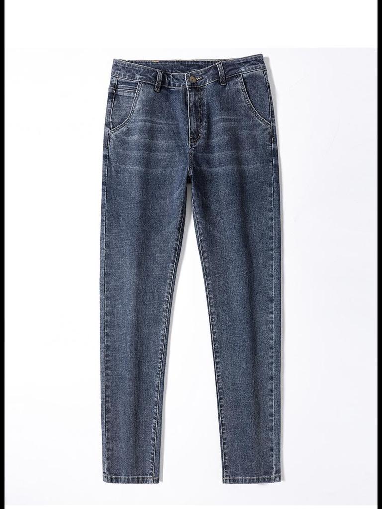 Мужские классические эластичные узкие прямые джинсы Xintang - удобные повседневные деловые брюки