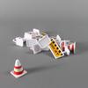 15Pcs/Set Road Block Mini Traffic Signs Model Toy Traffic Signs  Safety Education   Birthday Gifts