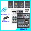 Профессиональный микшер Bluetooth 5.0 Компьютерная запись Прямая трансляция Маленькая домашняя сцена Аудиосистема с реверберацией Звуковая карта Микшер