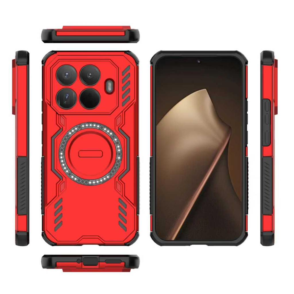 Прочный Бронированный Защитный Чехол На Заднюю Панель Для Xiaomi 15T Pro 17 ProMax Redmi Note 15 Pro Plus 15 15C Магнитный Чехол Для Беспроводной Зарядки