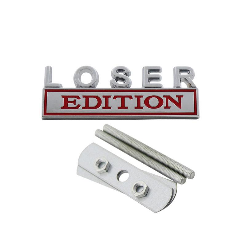 3D Car Styling Loser Edition car Grille Fender trunk Rear Bonnet Nameplate Decal Emblem Badge Sticker