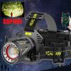 XHP360 LED Headlamp Zoomable Sensor Headlight USB Rechargeable Head Flashlight Outdoor Waterproof Fishing Emergency Power Bank