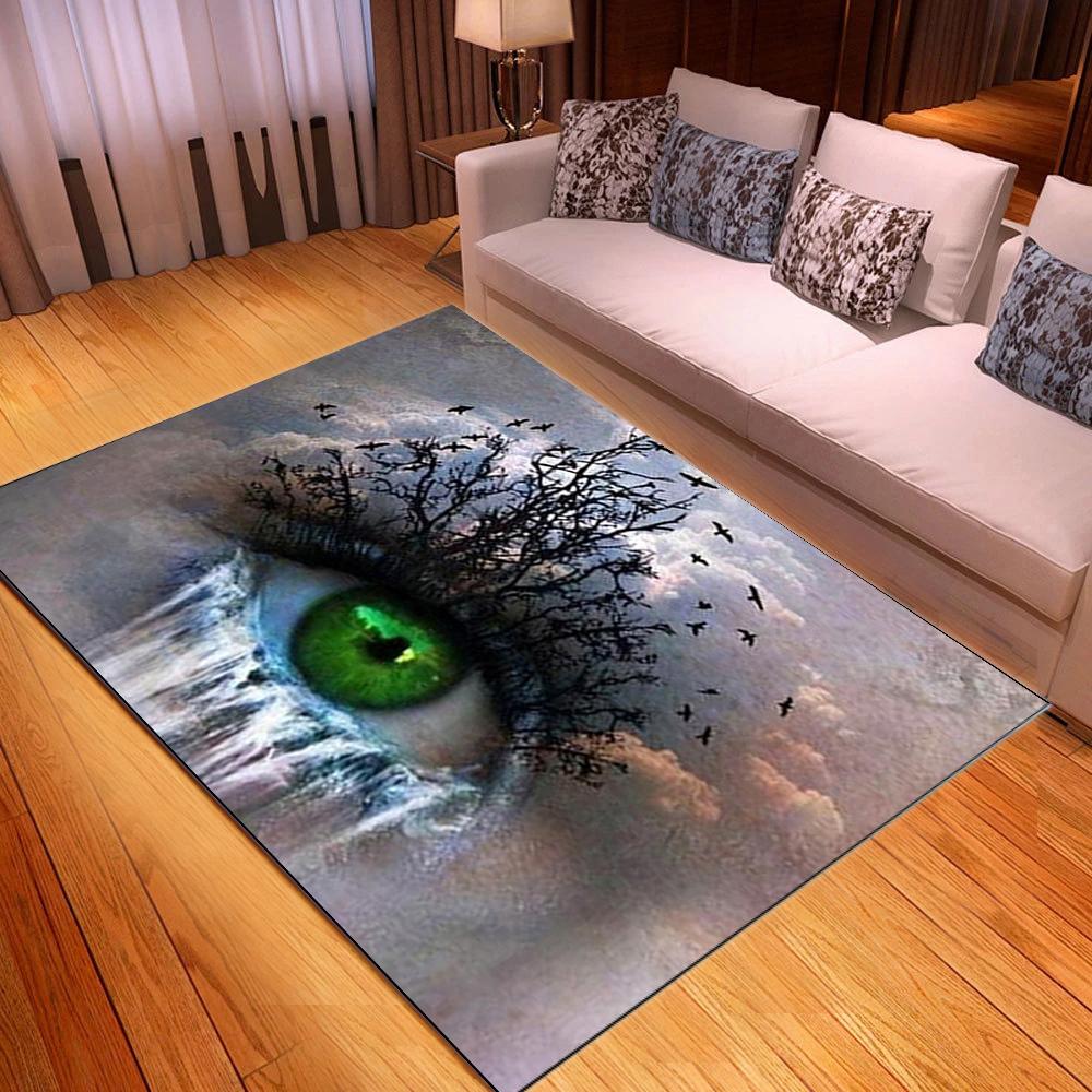 Подходит для гостиной, ковер с рисунком глаз, домашний коврик, коврик для дивана, мягкий коврик с волшебным глазом