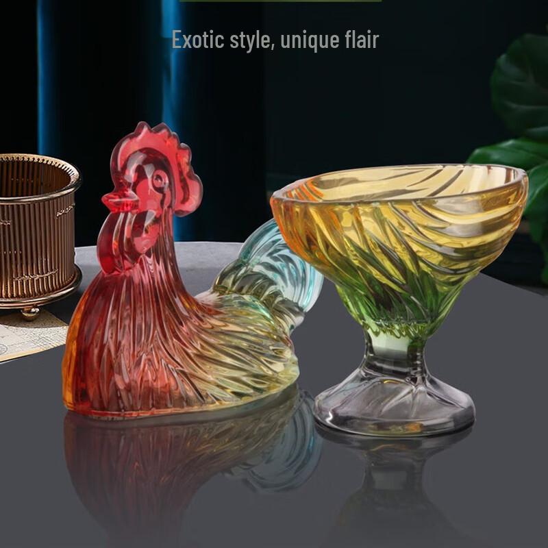 Fulevinci Стеклянная банка для конфет в европейском стиле в виде петуха