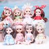 Кукла 17 см 13 BJD Черные Глаза Суставы Подвижные Цветные Длинные Волосы Живое Лицо