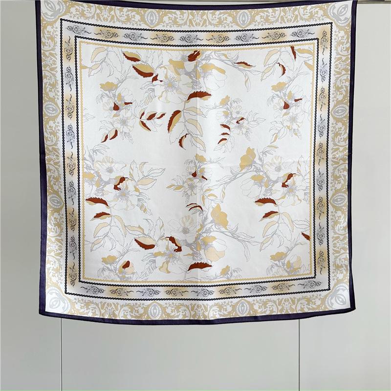 Silk silk scarf women's spring and summer fashion professional temperament versatile mulberry silk silk scarf 61cm Chinese square scarf shawl scarf