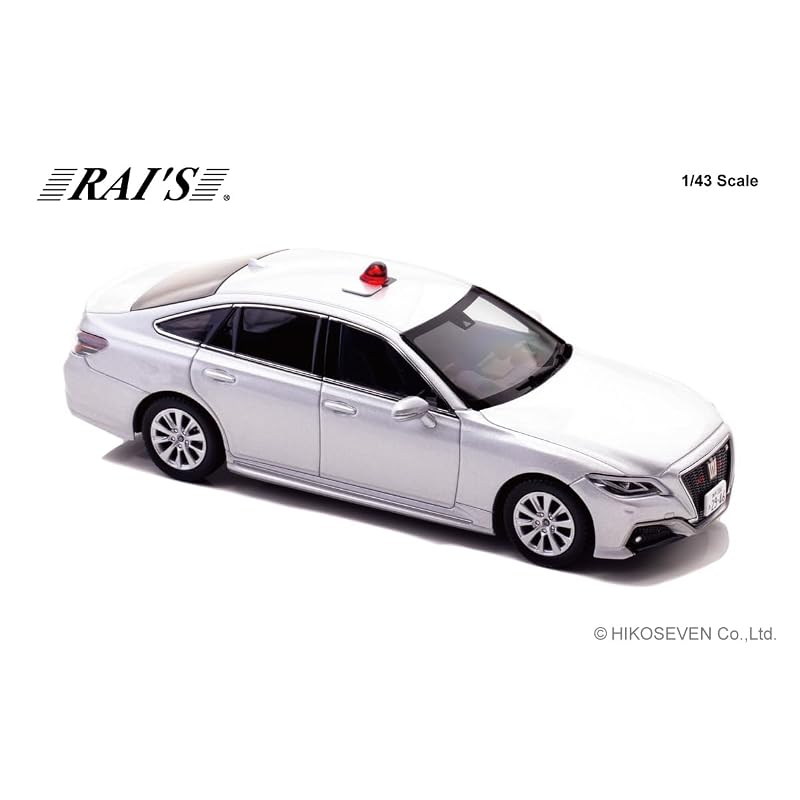 RAI'S 1/43 Toyota Crown (АРС220) Автомобиль мобильного подразделения дорожной полиции префектуры Хиого 2022 года (Серебряный под прикрытием) Готовая модель