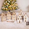 Unique Wooden Christmas House Decoration with Creative Design and Hanging Ornaments, Ideal Gift for Christmas